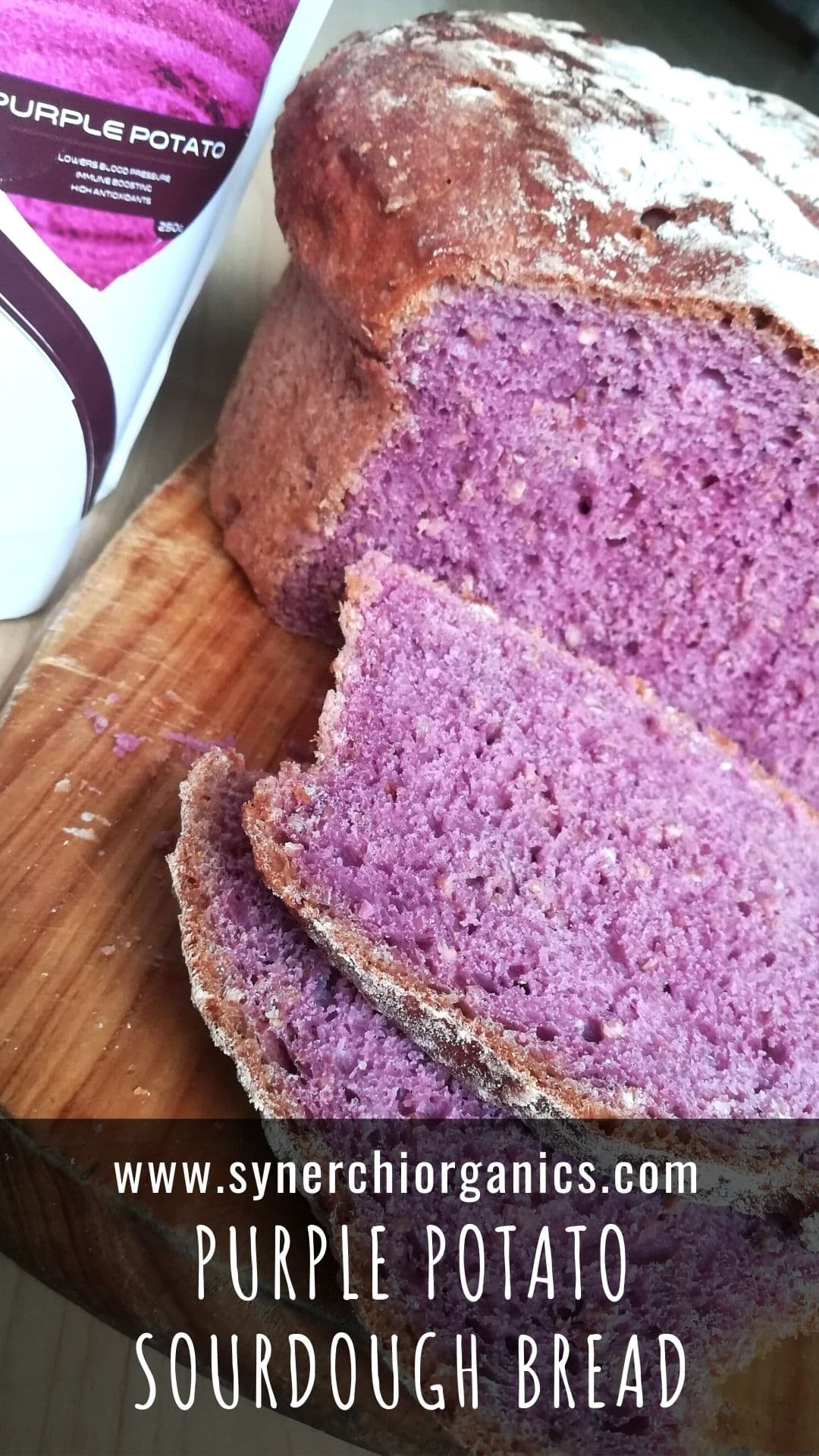 purple potato sourdough bread